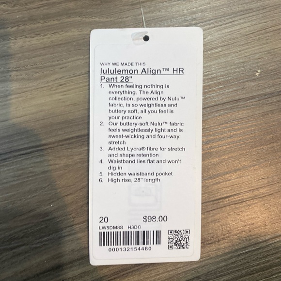 NWT Lululemon Align Legging 28” Size 20 Camo - Picture 6 of 7